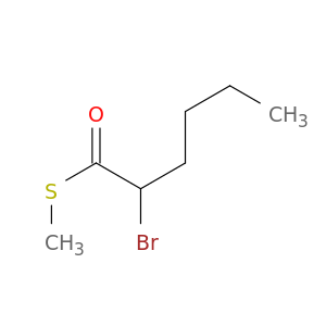 Hexanethioic acid, 2-bromo-, S-methyl ester