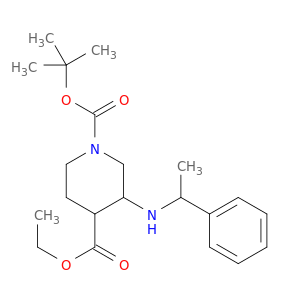 1-Boc-3-(1-苯基乙基氨基)哌啶-4-甲酸乙酯