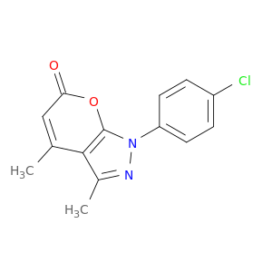 1-（4-氯苯基）-3,4-二甲基吡喃并[2,3-c]吡唑-6（1H）-酮