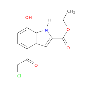 1H-Indole-2-carboxylic acid, 4-(chloroacetyl)-7-hydroxy-, ethyl ester