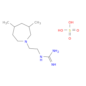 (2-(HEXAHYDRO-3,5-DIMETHYL-1H-AZEPIN-1-YL)ETHYL)GUANIDINE SULFATE