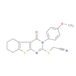 2-((3-(4-甲氧基苯基)-4-氧代-3,4,5,6,7,8-六氢苯并[4,5]噻吩并[2,3-d]嘧啶-2-基)硫基)乙腈