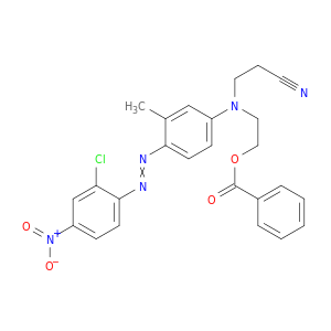 3-[2-(苯甲酰氧基)乙基][4-[2-(2-(2-氯-4-硝基苯基)二亚苯基]-3-甲基苯基]氨基]丙二腈