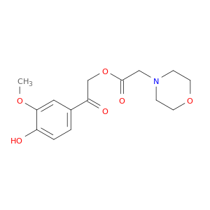 4-Morpholineaceticacid, 2-(4-hydroxy-3-methoxyphenyl)-2-oxoethyl ester