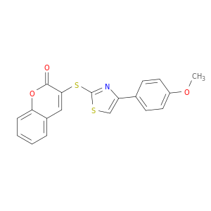 2H-1-Benzopyran-2-one, 3-[[4-(4-methoxyphenyl)-2-thiazolyl]thio]-