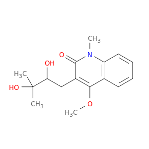 2(1H)-Quinolinone, 3-(2,3-dihydroxy-3-methylbutyl)-4-methoxy-1-methyl-