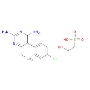 乙磺酸,2-羟基,Compd。用5-(4-氯苯基)-6-乙基-2,4-嘧啶二胺(1：1)