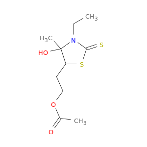 2-Thiazolidinethione,5-[2-(acetyloxy)ethyl]-3-ethyl-4-hydroxy-4-methyl-