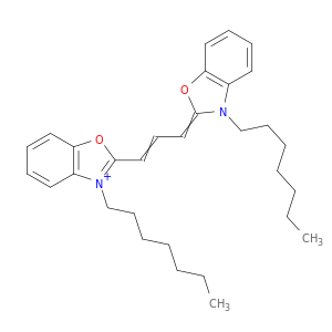 benzoxazolium, 3-heptyl-2-(3-(3-heptyl-2(3h)-benzoxazolylidene)-1-propenyl)-