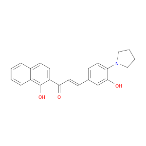 (2E)-3-[3-Hydroxy-4-(pyrrolidin-1-yl)phenyl]-1-(1-hydroxynaphthalen-2-yl)prop-2-en-1-one