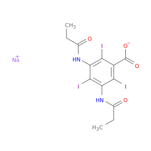 苯甲酸,2,4,6-三碘-3,5-双[(1-氧丙基)氨基]-,钠盐(1：1)