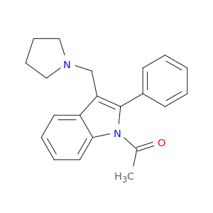 Ethanone,1-[2-phenyl-3-(1-pyrrolidinylmethyl)-1H-indol-1-yl]-
