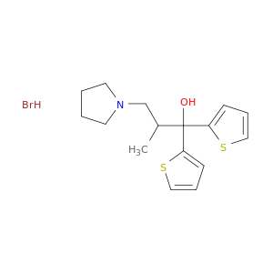 2-methyl-3-(pyrrolidin-1-yl)-1,1-di(thiophen-2-yl)propan-1-ol hydrobromide(1:1)