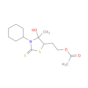 2-Thiazolidinethione,5-[2-(acetyloxy)ethyl]-3-cyclohexyl-4-hydroxy-4-methyl-