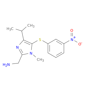 1H-Imidazole-2-methanamine,1-methyl-4-(1-methylethyl)-5-[(3-nitrophenyl)thio]-