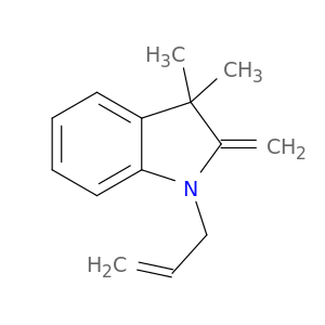 1H-Indole, 2,3-dihydro-3,3-dimethyl-2-methylene-1-(2-propenyl)-