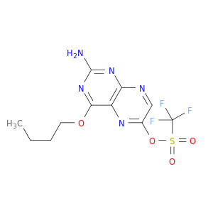Methanesulfonic acid, trifluoro-, 2-amino-4-butoxy-6-pteridinyl ester