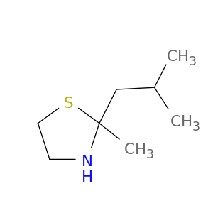 Thiazolidine, 2-methyl-2-(2-methylpropyl)-