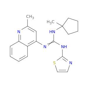 1-(1-METHYLCYCLOPENTYL)-2-(2-METHYL-4-QUINOLYL)-3-(THIAZOL-2-YL)GUANIDINE