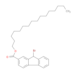 9H-Fluorene-2-carboxylic acid, 9-bromo-, hexadecyl ester