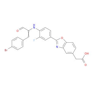 2-[4-[[3-(4-BROMOPHENYL)-1-OXO-2-ALLYL]AMINO]-3-FLUOROPHENYL]-5-BENZOXAZOLEACETIC ACID