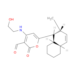 6-[(1R,2R,4aS,8aR)-2-methyl-1,2,4a,5,6,7,8,8a-octahydronaphthalen-1-yl]-4-(2-hydroxyethylamino)-2-oxo-pyran-3-carbaldehyde