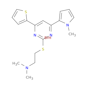 Ethanamine,N,N-dimethyl-2-[[4-(1-methyl-1H-pyrrol-2-yl)-6-(2-thienyl)-2-pyrimidinyl]thio]-,hydrobromide (1:1)