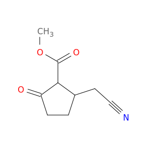 Cyclopentanecarboxylic acid, 2-(cyanomethyl)-5-oxo-, methyl ester
