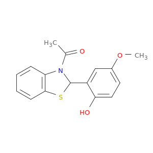 Benzothiazole, 3-acetyl-2,3-dihydro-2-(2-hydroxy-5-methoxyphenyl)-