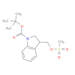 1H-Indole-1-carboxylicacid, 2,3-dihydro-3-[[(methylsulfonyl)oxy]methyl]-, 1,1-dimethylethyl ester