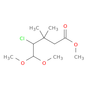 Pentanoic acid, 4-chloro-5,5-dimethoxy-3,3-dimethyl-, methyl ester