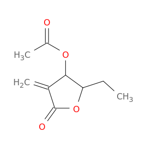 2-ethyl-4-methylidene-5-oxotetrahydrofuran-3-yl acetate
