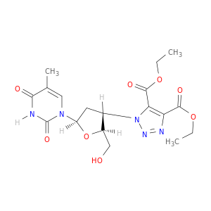 Thymidine,3'-[4,5-bis(ethoxycarbonyl)-1H-1,2,3-triazol-1-yl]-3'-deoxy- (9CI)