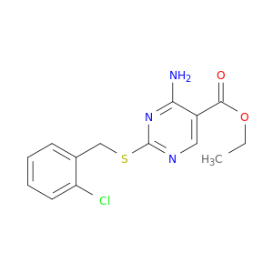 5-Pyrimidinecarboxylicacid, 4-amino-2-[[(2-chlorophenyl)methyl]thio]-, ethyl ester
