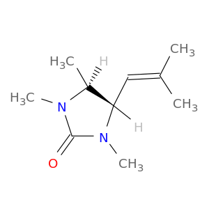 2-Imidazolidinone, 1,3,4-trimethyl-5-(2-methyl-1-propenyl)-, trans-