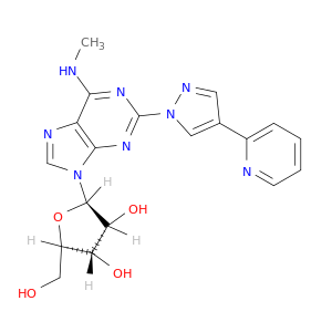 Adenosine, N-methyl-2-[4-(2-pyridinyl)-1H-pyrazol-1-yl]-