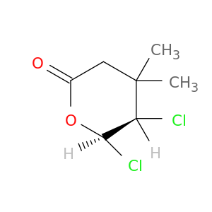 2H-Pyran-2-one, 5,6-dichlorotetrahydro-4,4-dimethyl-, cis-