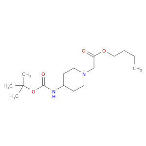 1-Piperidineaceticacid, 4-[[(1,1-dimethylethoxy)carbonyl]amino]-, butyl ester