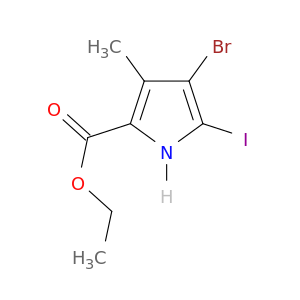 1H-Pyrrole-2-carboxylic acid, 4-bromo-5-iodo-3-methyl-, ethyl ester
