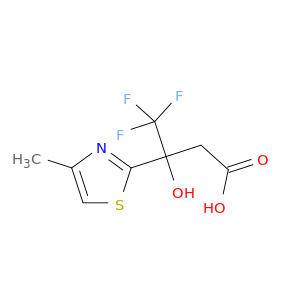 4,4,4-Trifluoro-3-hydroxy-3-(4-methyl-1,3-thiazol-2-yl)butanoic Acid