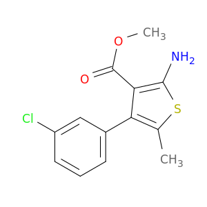 2-氨基-4-(3-氯苯基)-5-甲基-噻吩-3-甲酸甲酯