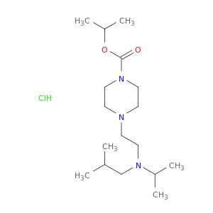 1-Piperazinecarboxylicacid, 4-[2-[(1-methylethyl)(2-methylpropyl)amino]ethyl]-, 1-methylethyl ester,hydrochloride (1:1)