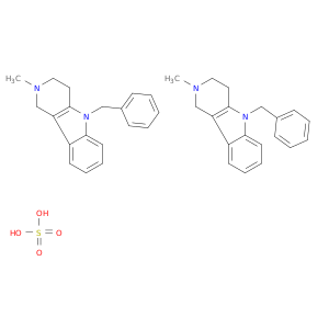 1H-吡啶[4,3-B]吲哚,2,3,4,5-四氢-2-甲基-5-(苯甲基)-,硫酸盐(2：1)