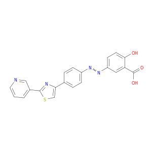 Benzoic acid, 2-hydroxy-5-[[4-[2-(3-pyridinyl)-4-thiazolyl]phenyl]azo]-