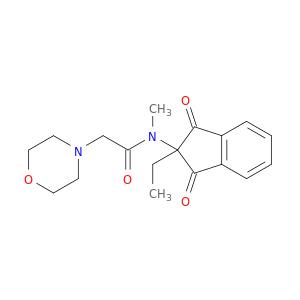 N-(1,3-DIOXO-2-ETHYL-2-INDANYL)-N-METHYL-4-MORPHOLINEACETAMIDE