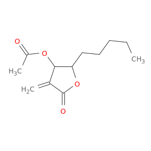 4-methylidene-5-oxo-2-pentyltetrahydrofuran-3-yl acetate