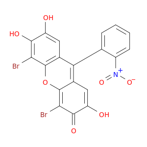 3H-Xanthen-3-one, 4,5-dibromo-2,6,7-trihydroxy-9-(2-nitrophenyl)-
