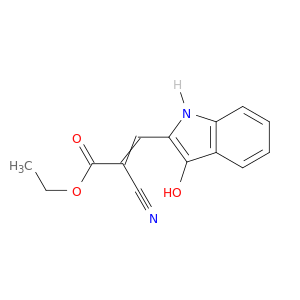 2-Propenoic acid, 2-cyano-3-(3-hydroxy-1H-indol-2-yl)-, ethyl ester