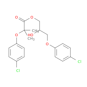 Propanoicacid, 2-(4-chlorophenoxy)-2-methyl-, 3-(4-chlorophenoxy)-2-hydroxypropyl ester