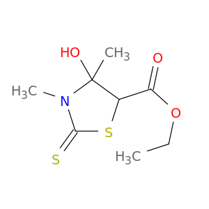 5-Thiazolidinecarboxylicacid, 4-hydroxy-3,4-dimethyl-2-thioxo-, ethyl ester